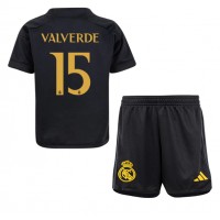 Otroški Nogometni dresi Real Madrid Federico Valverde #15 Tretji 2023-24 Kratek Rokav (+ Kratke hlače)